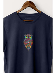 Hendrix Tričko, Barva Modrá, s Potiskem Magic Owl