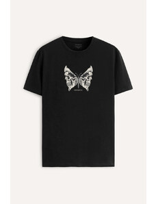 Hendrix Tričko, Barva Černá, s Potiskem Deadly Butterfly