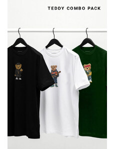 Hendrix Tričko v Colorful Barvě s Potiskem 3-pak Teddy heavy cotton regular fit t-shirts