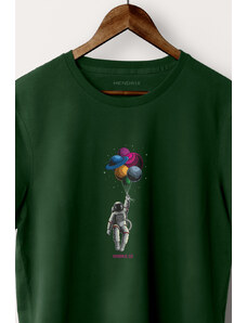 Hendrix Tričko, Barva Zelená, s Potiskem Astro Balloons