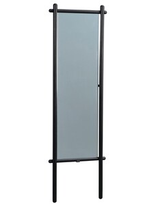 Černé dubové stojací zrcadlo ROWICO MILFORD 180 x 52 cm
