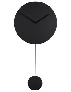 Černé nástěnné hodiny ZUIVER MINIMAL s kyvadlem