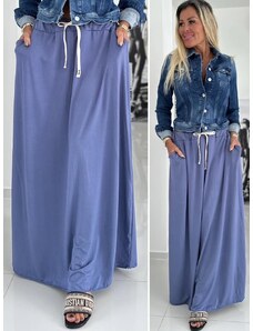 Italy moda Maxi sukně Liu, jeans modrá