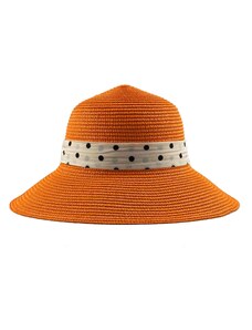 Hologramme Paris Dámský letní klobouk Geraldine oranžový