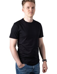 Černé minimalistické pánské tričko LUKAS - nanoSPACE by LADA