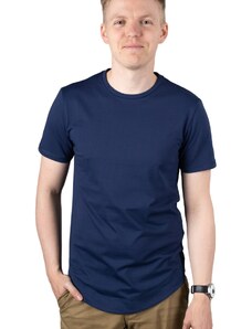 Modré minimalistické pánské tričko LUKAS - nanoSPACE by LADA