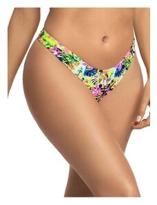 Relleciga Vícebarevná květovaná plavková tanga High Cut Cheeky Bikini Jungle