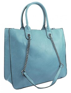 JGL (JUST GLAMOUR) Barebag JGL Světle modrá velká dámská kabelka do ruky i přes rameno
