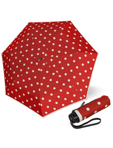Knirps KNIRPS T.020 DOT ART RED - ultralehký skládací deštník