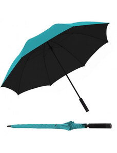 Knirps Knirps U.900 XXL TURQUOISE WITH BLACK - ultralehký holový deštník