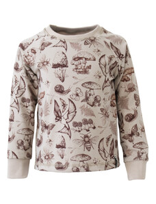 Crawler Organická bavlna tričko dlouhý rukáv dětské V lese na oříškové
