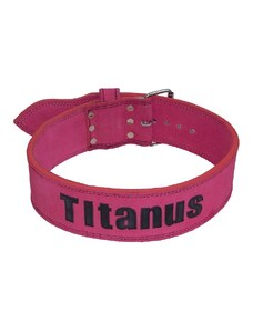 TITANUS opasek Powerlifting jednoduchá přezka (růžová)