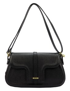 Kožená crossbody kabelka MiaMore 01-031 černá