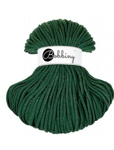 Bobbiny Bavlněná šňůra Premium 5 mm - golden pine green