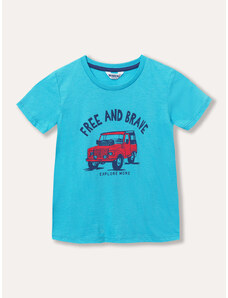 Winkiki Kids Wear Chlapecké tričko s krátkým rukávem Free and Brave - modrá
