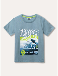 Winkiki Kids Wear Chlapecké tričko s krátkým rukávem Skater - šedo-modrá