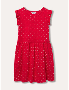 Winkiki Kids Wear Dívčí šaty Dots - červená