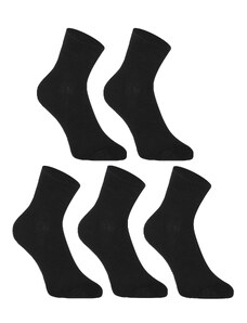 5PACK ponožky Styx kotníkové bambusové černé (5HBK960)