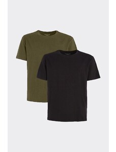 Tommy Hilfiger 2-balení pánských triček Luxe - černá, khaki