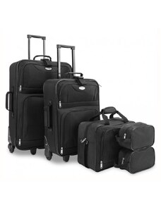 Monzana Sada cestovních textilních kufrů na kolečkách 2+3 ZDARMA (60l, 34l, 16l, 3l, 3l)