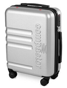Kabinový kufr Compactor Hybrid Luggage S Vacuum System 55 x 20 x 40 cm, stříbrný