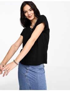 ONLY soft round neck t-shirt in black