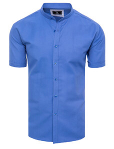 BASIC Modrá košile s krátkým rukávem