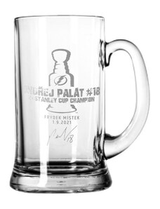 Tampa Bay Lightning půllitr Ondřej Palát Stanley Cup Champion 2021 glass 86703