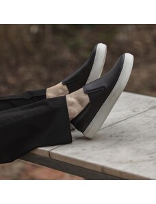 Vasky Leny Black - Dámské kožené slip on černobílé - jarní / podzimní obuv česká výroba ze Zlína