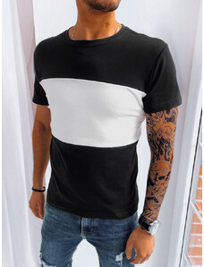 Černé jednobarevné pánské tričko Dstreet