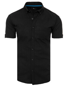 Černá pánská košile s krátkým rukávem Dstreet
