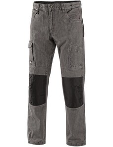 Canis CXS Kalhoty jeans NIMES III, pánské šedo-černé 46