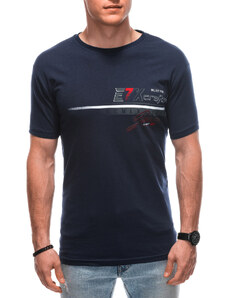 EDOTI Pánské tričko s potiskem 1838S - tmavě modré