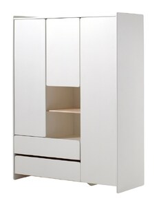 Bílá lakovaná šatní skříň Vipack Kiddy 138 x 54 cm