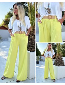 Italy moda Letní kalhoty Arizona, žluté