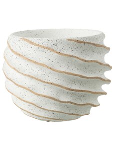 Bílý cementový květináč J-line Weina 27 cm