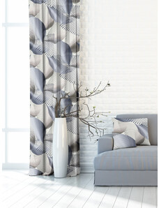 Forbyt Závěs dekorační nebo látka, OXY Donata, šedo modrá, 150 cm