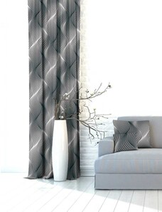 Forbyt Závěs dekorační nebo látka, OXY Waves, šedý, 150 cm