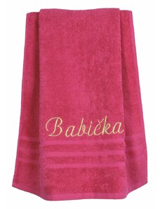 Forbyt Dárkový ručník, Babička, růžový, 50 x 95 cm