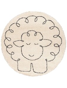 Yellow Tipi Béžový dětský koberec Fluffy Sheep 160 cm