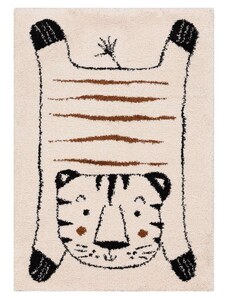 Yellow Tipi Béžový dětský koberec Tiger 120 x 170 cm