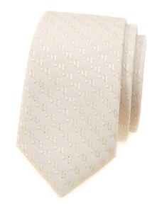Avantgard Ivory luxusní pánská slim kravata se vzorem