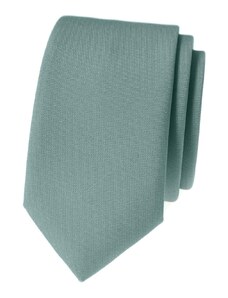 Avantgard Eukalyptově zelená matná luxusní pánská slim kravata