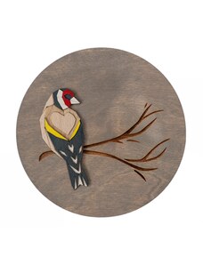 BeWooden Dřevěná dekorace na zeď Goldfinch Wooden Image