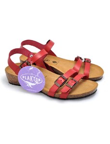 Páskové letní sandály Plakton 775920 červená