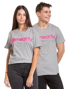 MeatFly triko Joe T-Shirt 2023 Pink Neon/Grey