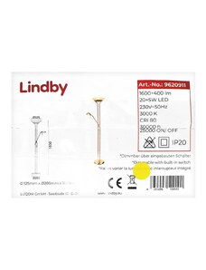 Lindby Lindby - LED Stmívatelná stojací lampa YVETA LED/20W/230V + LED/5W/230V LW1474