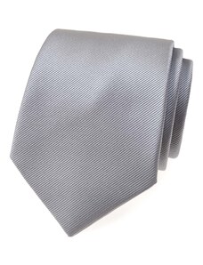 Avantgard Světle šedá luxusní pánská kravata s pruhovanou strukturou