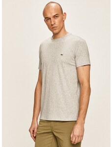 Bavlněné tričko Lacoste šedá barva