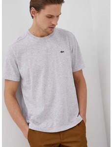 Tričko Lacoste šedá barva